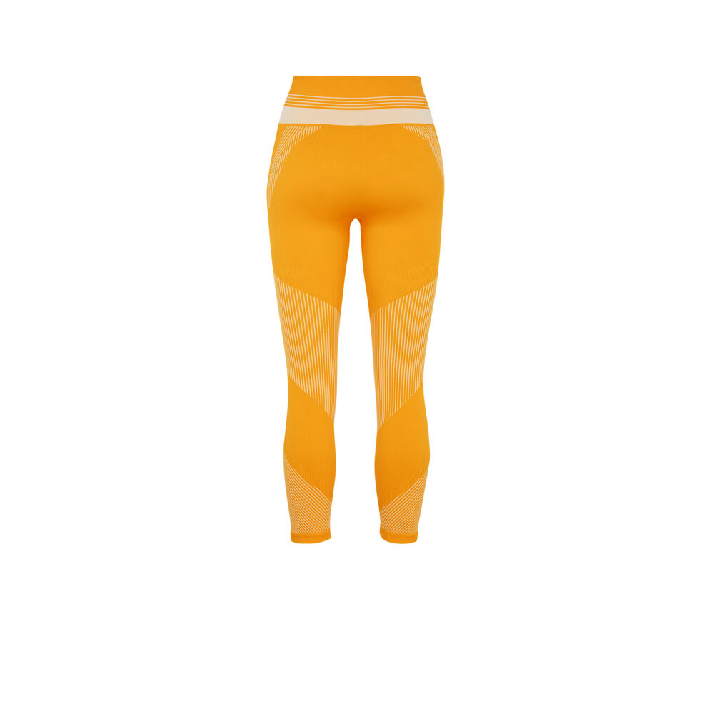 Legging court sport sans coutures seamblockiz safran.