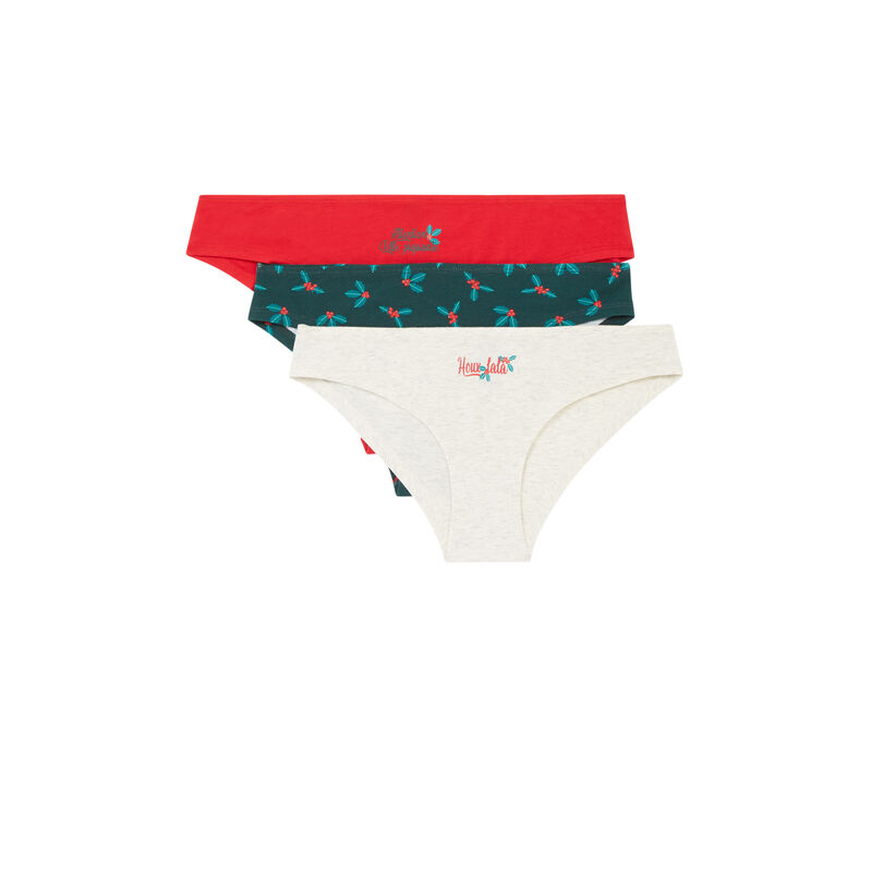 lot de culottes à message de Noël - rouge lot de culottes à message de Noël - rouge;
