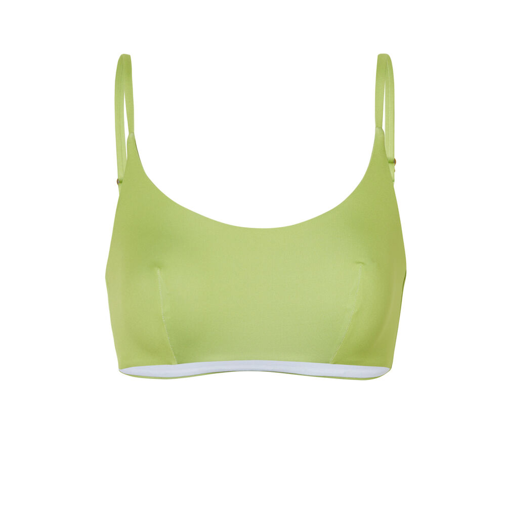 Haut de maillot brassière uni - vert vert.