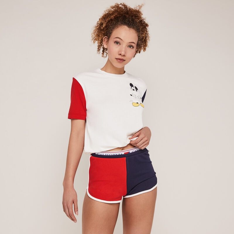 Short bicolore en molleton - bleu marine Short bicolore en molleton - bleu marine;