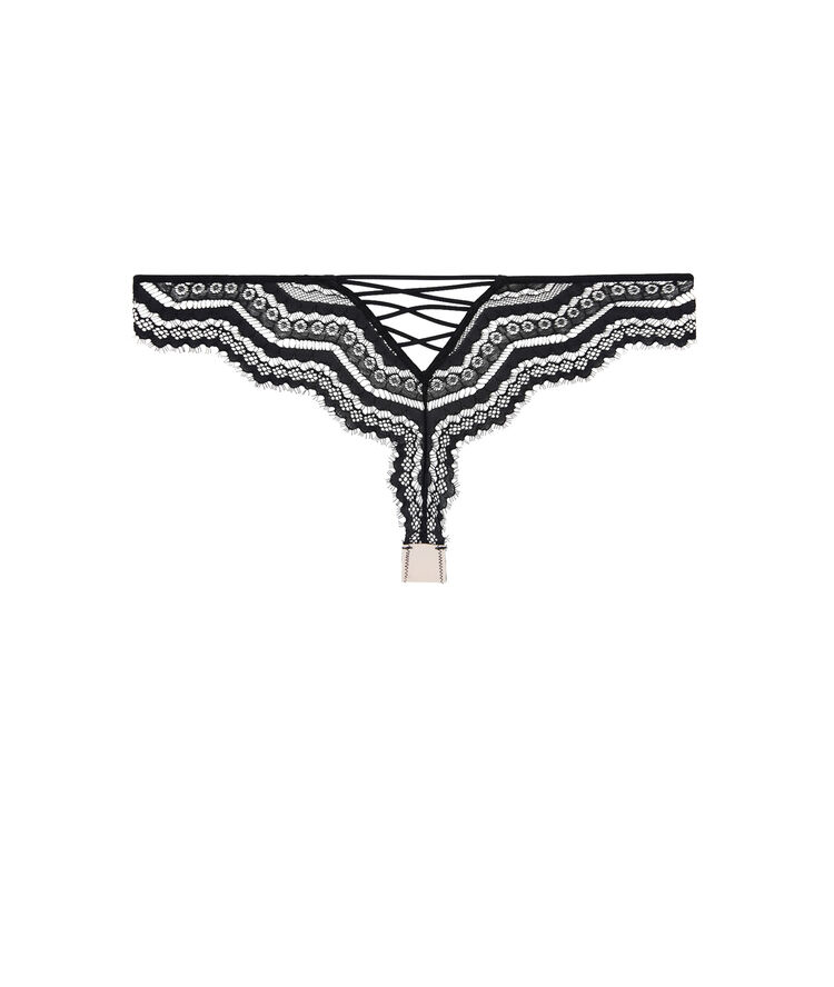 Tanga micro/dentelle pushwaviz vanille.