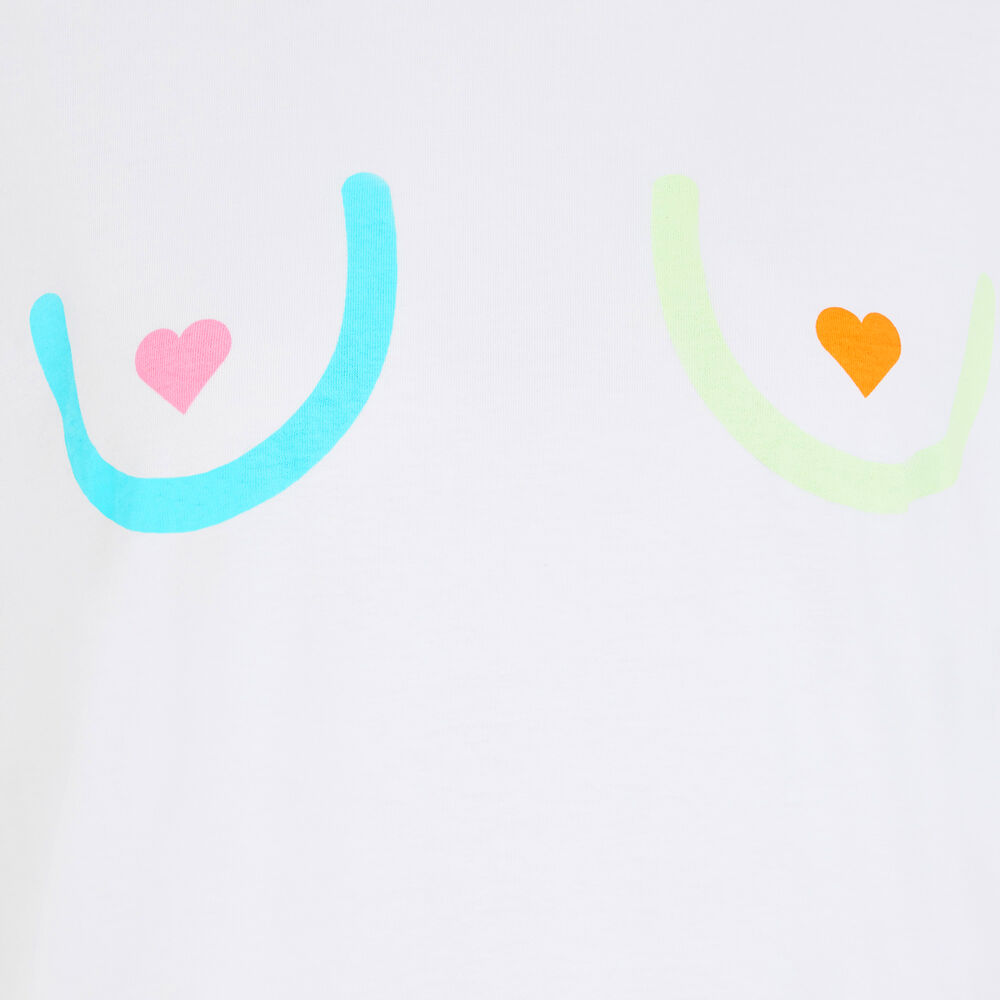 Top imprimé colors boobs - blanc blanc.