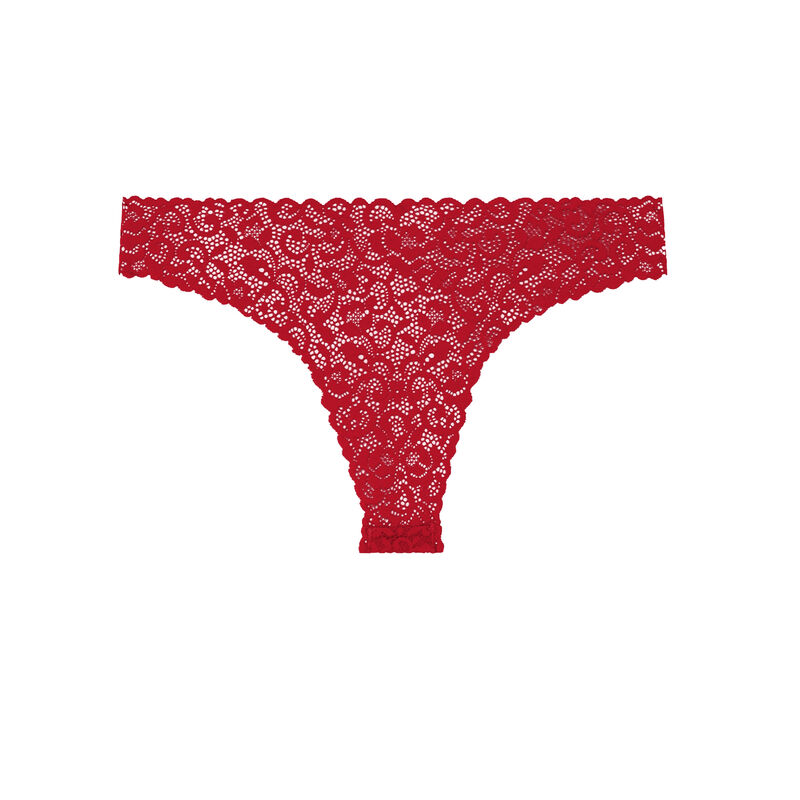 tanga à dentelle fine - rouge tanga à dentelle fine - rouge ;