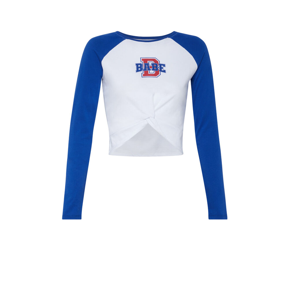 Top babe à manches raglan - bleu bleu.