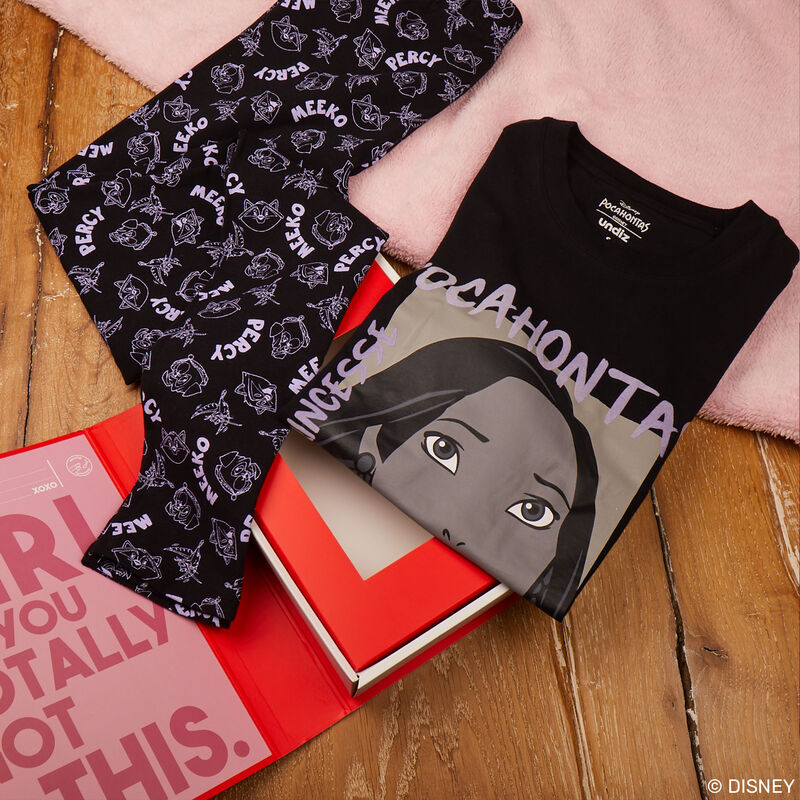 set pyjama manches courtes Pocahontas - noir set pyjama manches courtes Pocahontas - noir;