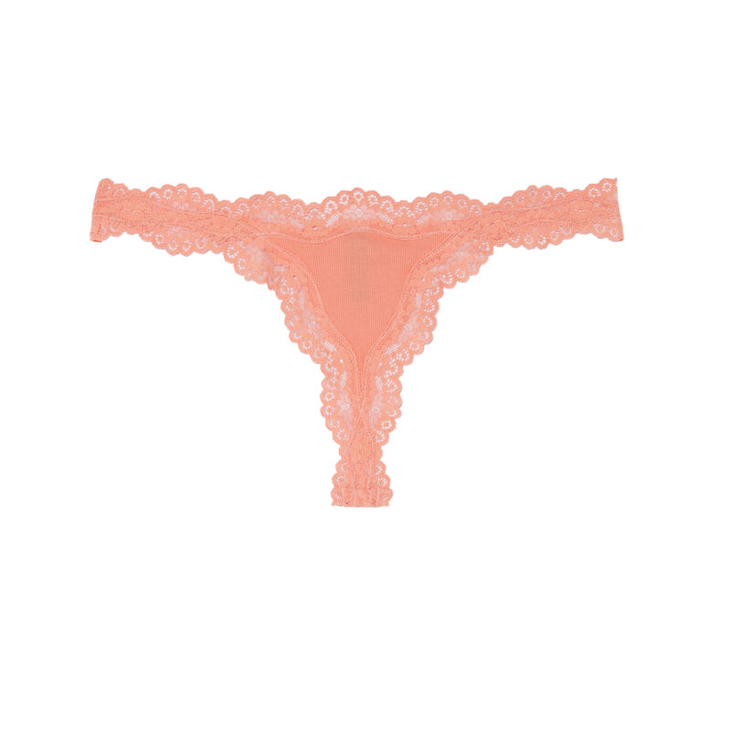 string uni et bords dentelle - rose string uni et bords dentelle - rose;