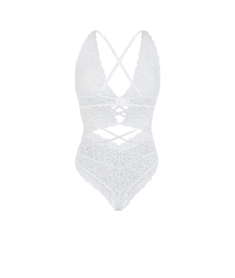 Body en dentelle - blanc blanc.