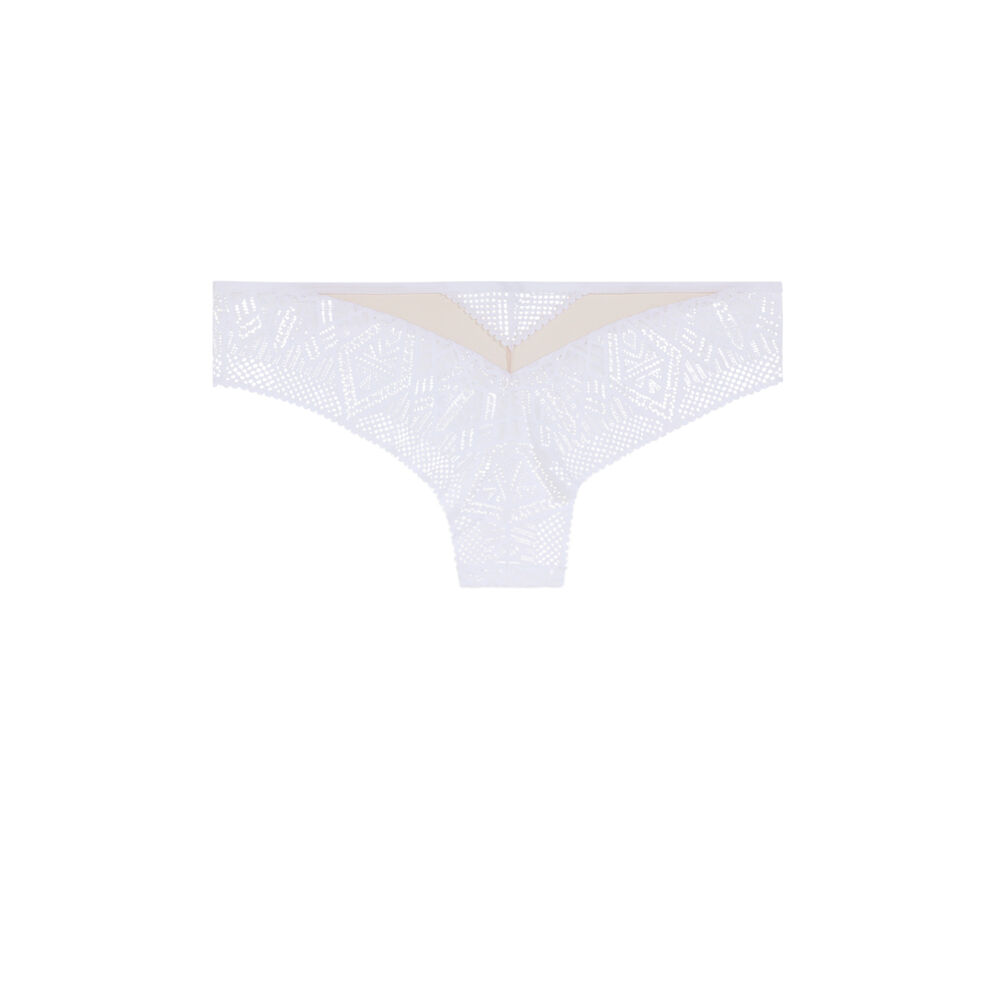 Shorty en dentelle - blanc blanc.