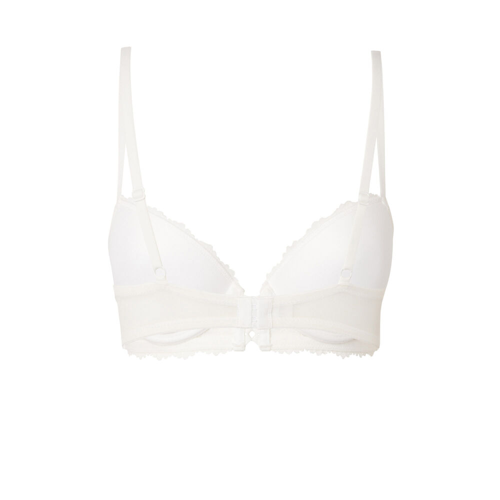 Soutien-gorge push-up en dentelle fleurie - écru ecru.