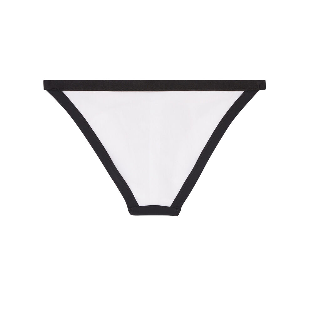 Culotte en micro et résille transparente - noir noir.