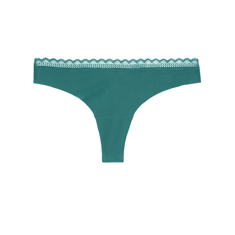 tanga en microfibre uni - vert tanga en microfibre uni - vert;
