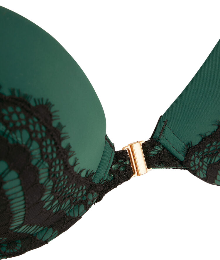 Soutien-gorge push dos travaillé pushwaviz vert.