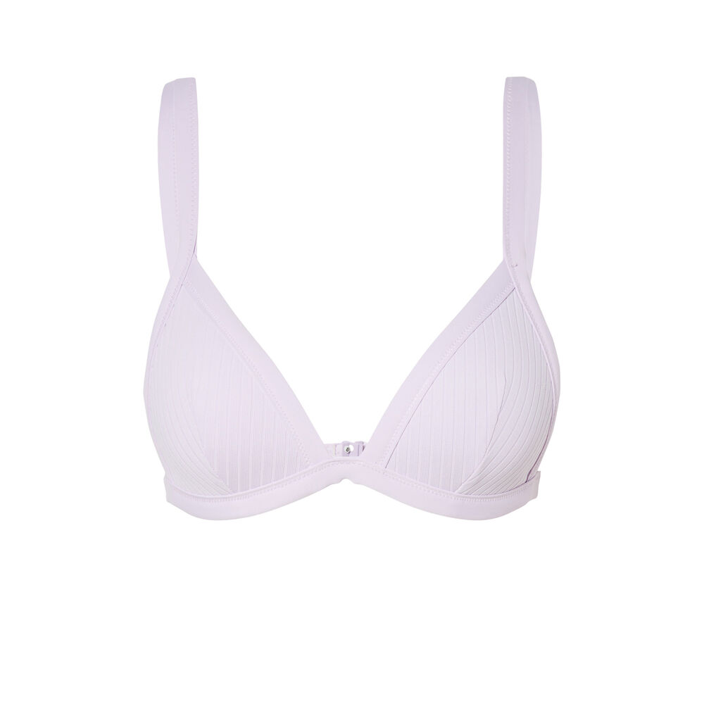 Haut de maillot de bain triangle - lilas violet.