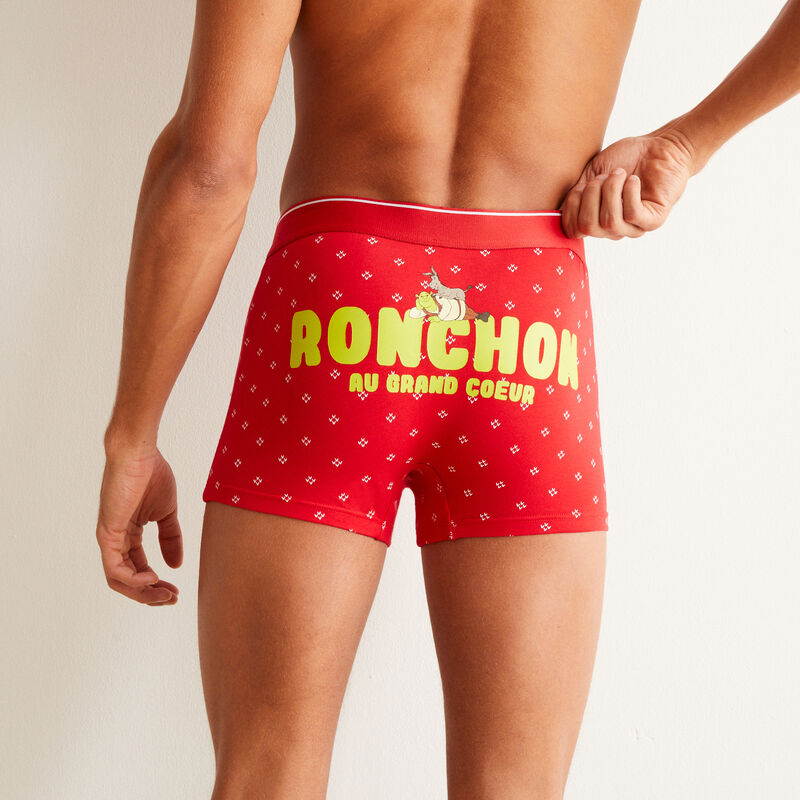 boxer Shrek à message ronchon - rouge boxer Shrek à message ronchon - rouge;
