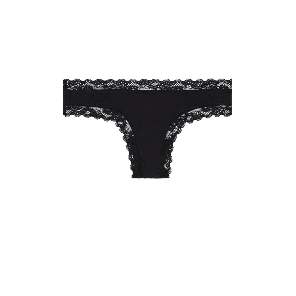 Shorty en coton uni new skinny noir.