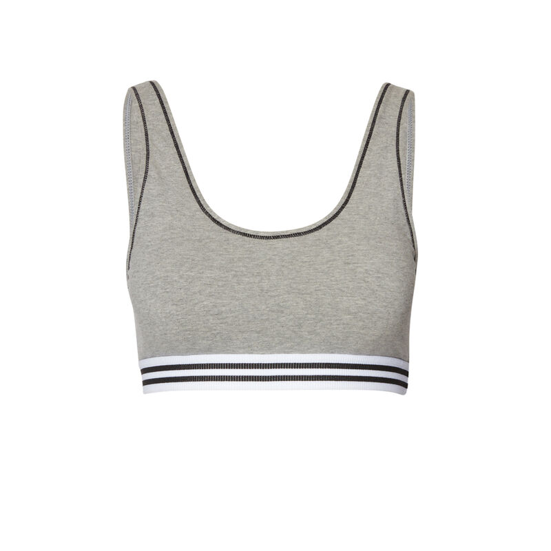 soutien-gorge sans armatures à bande élastique - gris soutien-gorge sans armatures à bande élastique - gris;