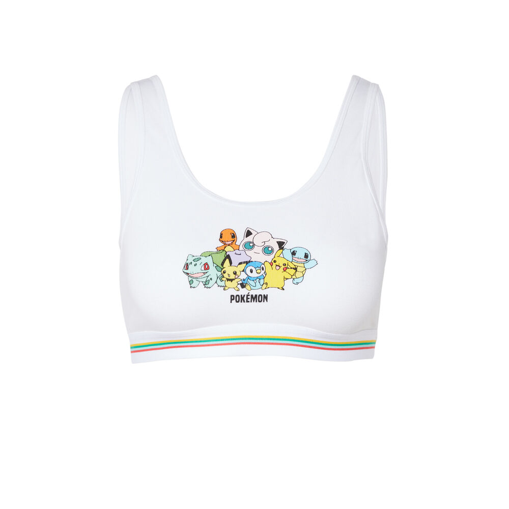 Brassière pokémon à détail élastique - blanc blanc.