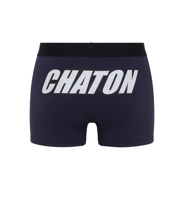 Boxer coton à message uzcatiz bleu.