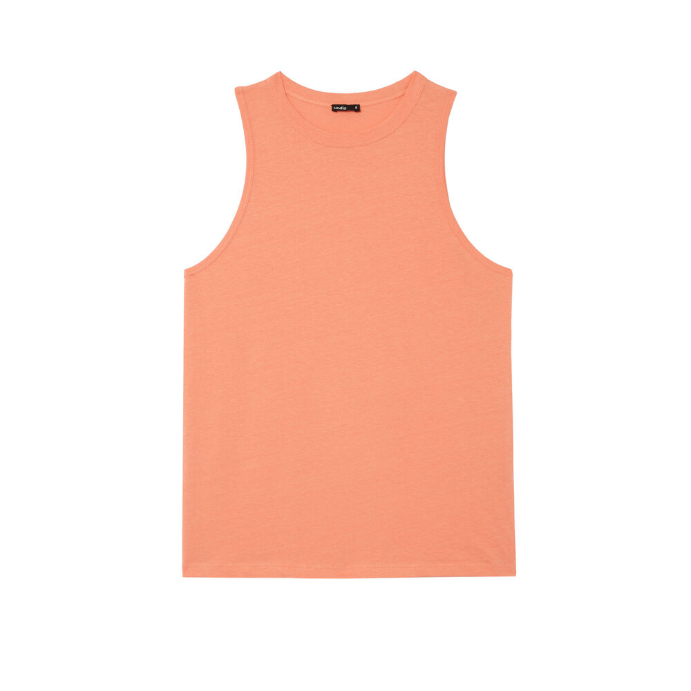 Débardeur unisexe en jersey - pêche orange.