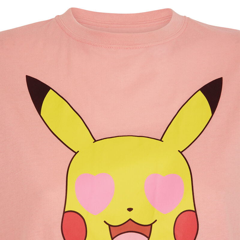Top col rond print pikachu pickacutiz rose.