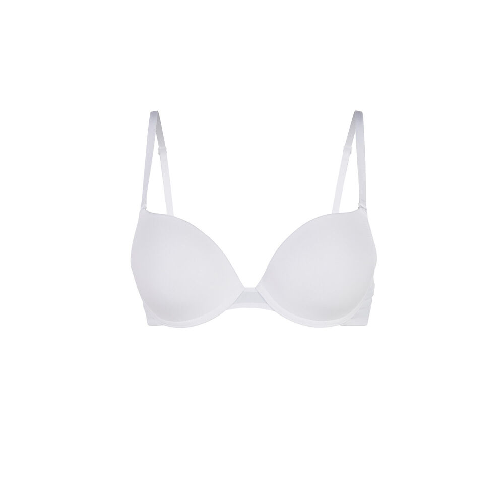 Soutien-gorge ampliforme en micro - blanc blanc.