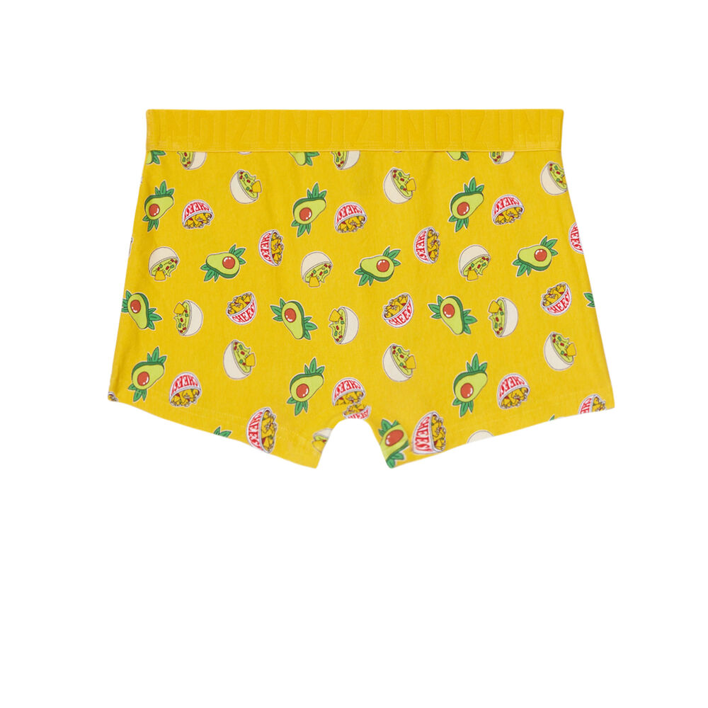 Boxer à imprimé nachos - jaune jaune.