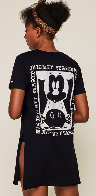 Top &agrave; manches courtes print mickey blackmickiz noir.