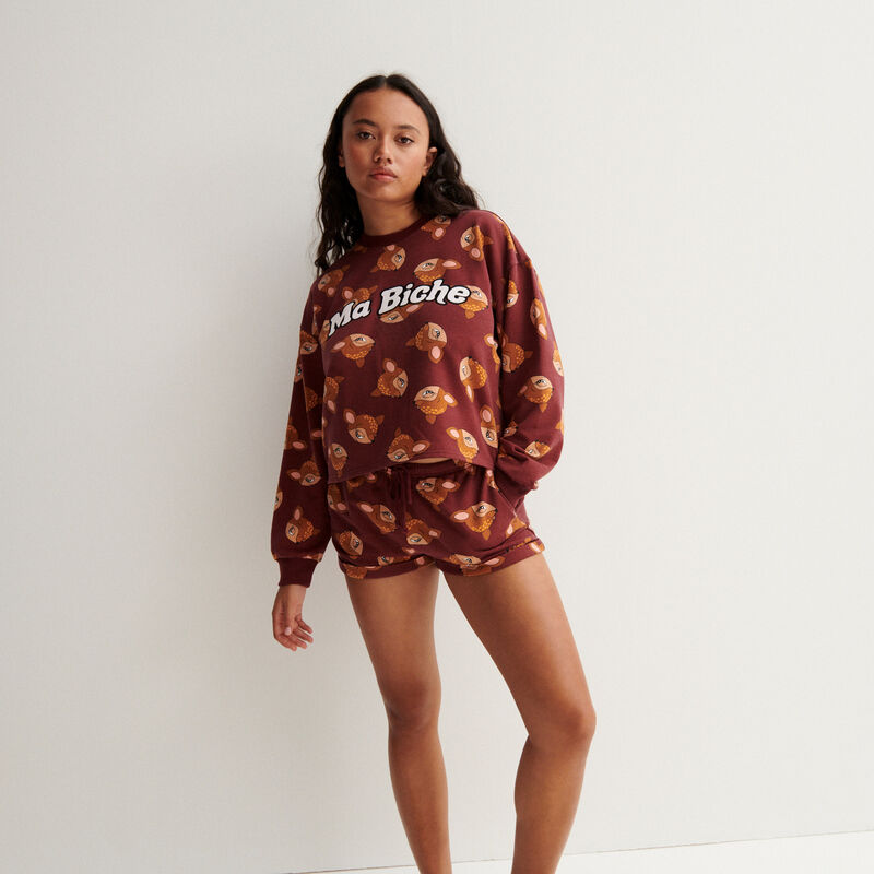 sweat bambi - marron sweat bambi - marron;