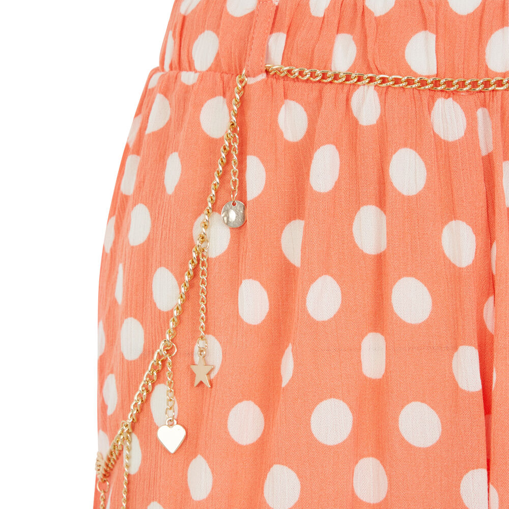 Short imprimé pois - orange orange.