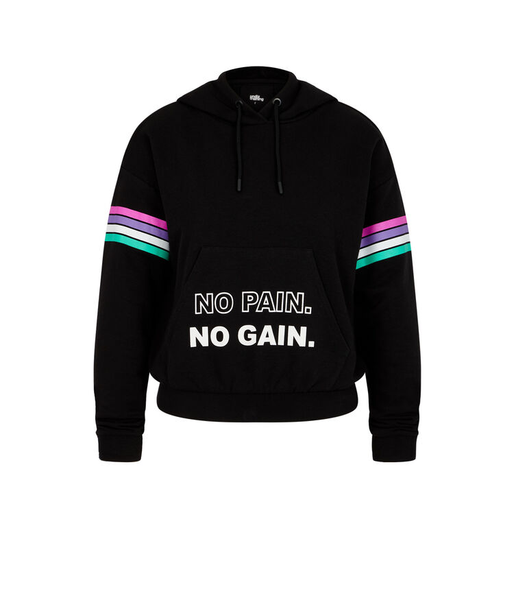 Sweatshirt sport à capuche polasportiz noir.