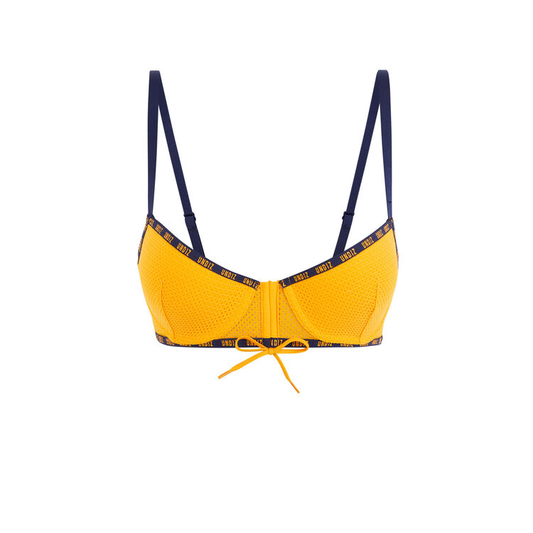 Soutien-gorge ampli matière ajourée cheerleadiz safran.