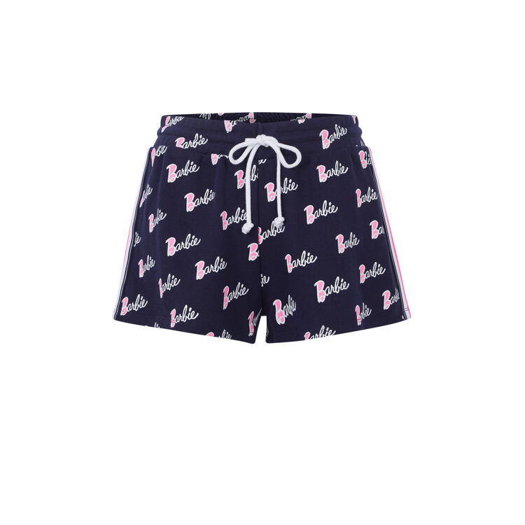 Short imprime logo barbie chambarbiz bleu marine.