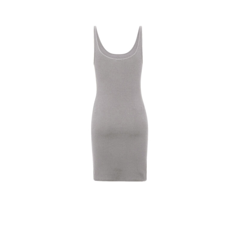 Robe unie forme débardeur - gris Robe unie forme débardeur - gris;