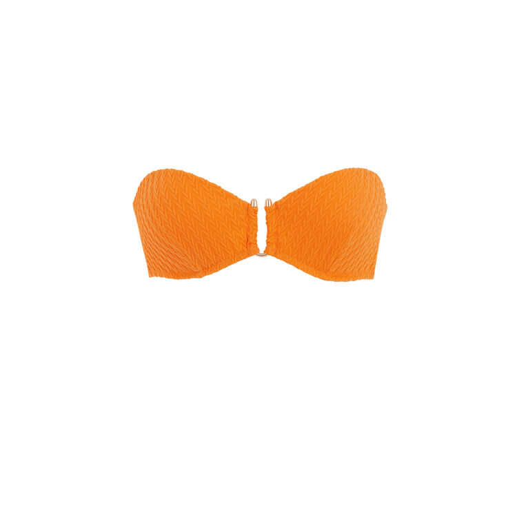 Haut de maillot de bain bandeau orange funbraidiz orange.