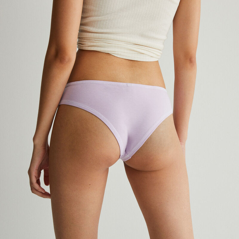 shorty coton coutures blanches apparentes - lilas shorty coton coutures blanches apparentes - lilas;