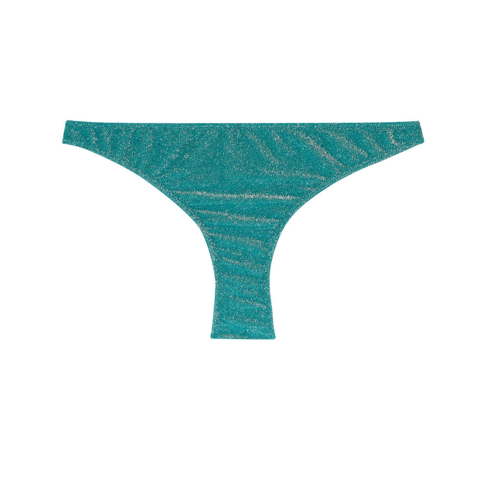 Bas de maillot culotte à paillettes - vert vert.