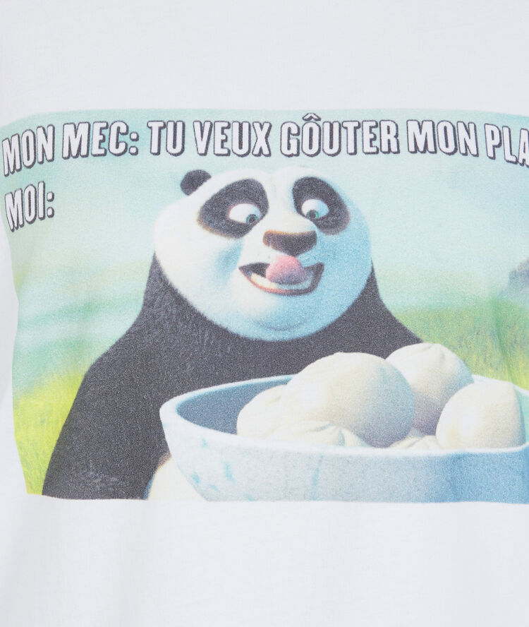 Top à manches courtes kung fu panda - blanc blanc.