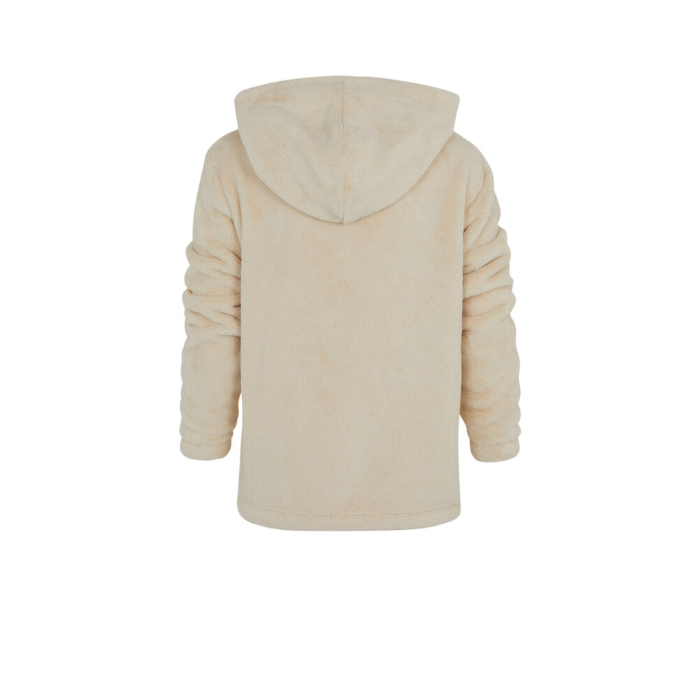 Sweat polaire zippé - ecru ecru.