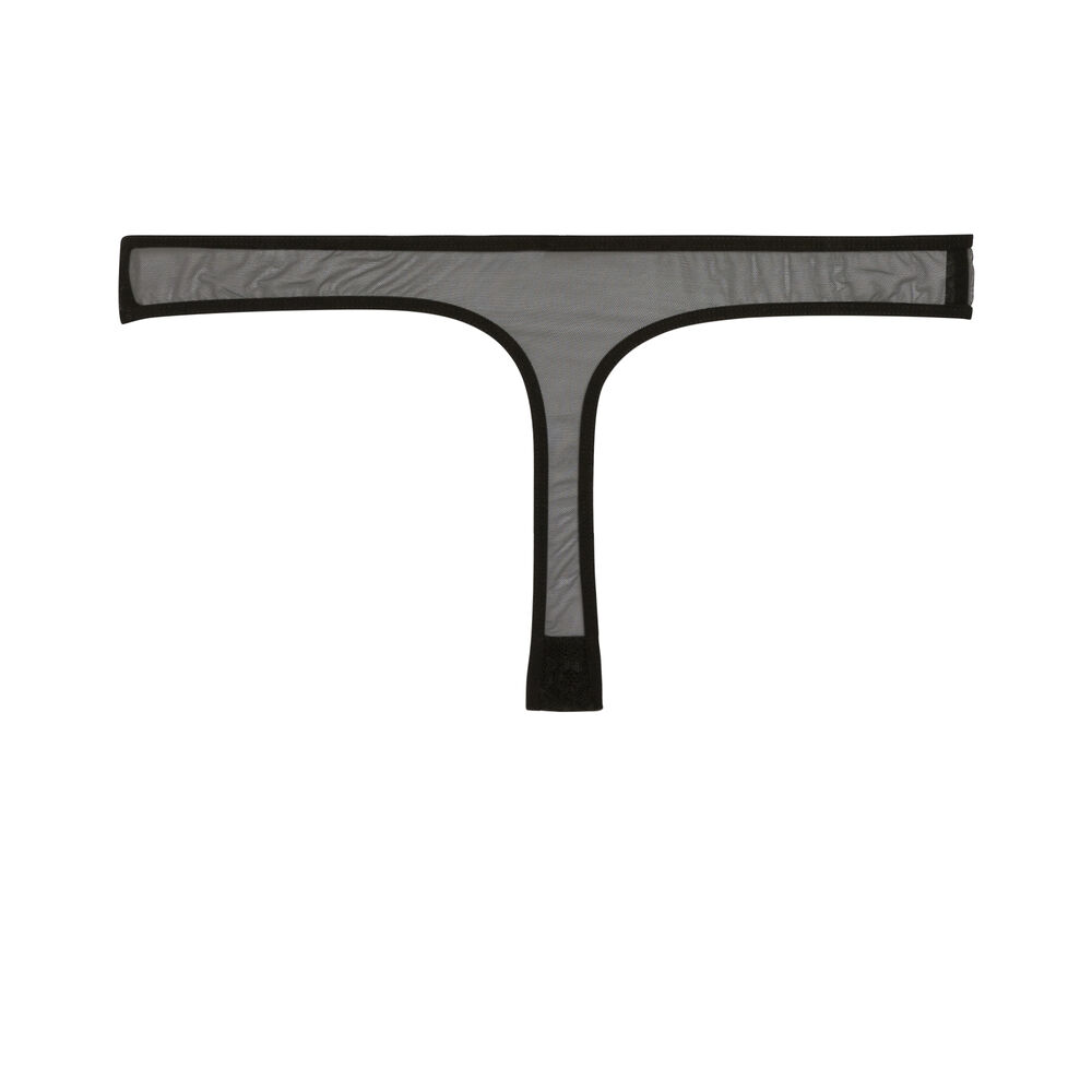 String noir stripiz black.
