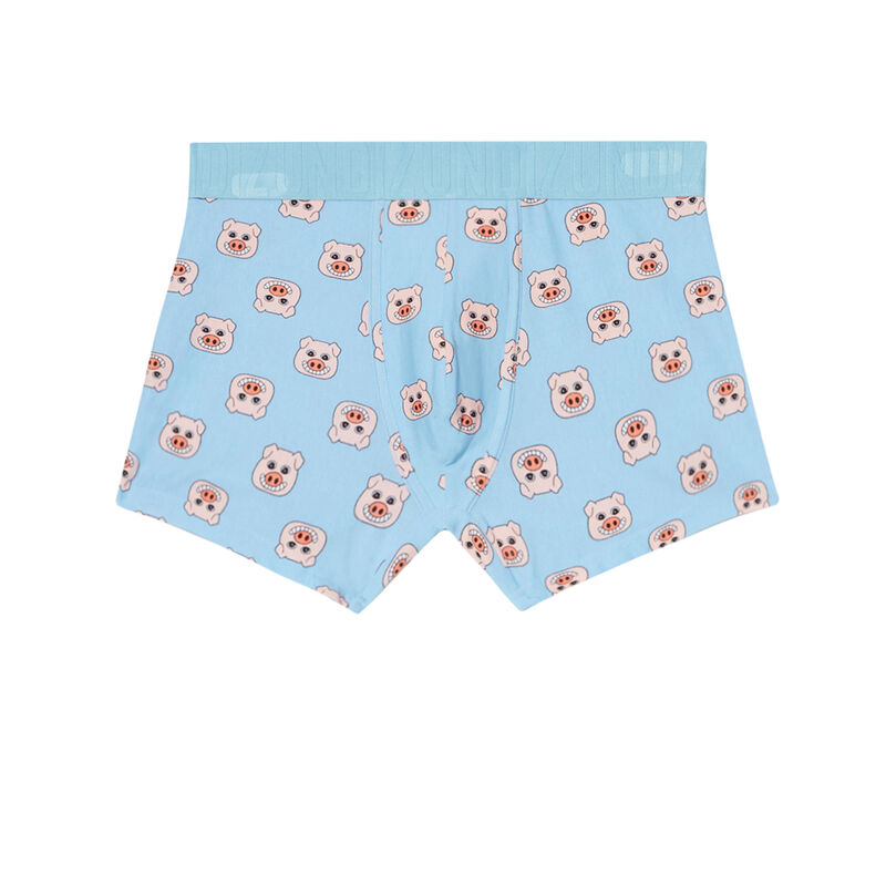 boxer à motifs cochons - bleu ciel boxer à motifs cochons - bleu ciel;