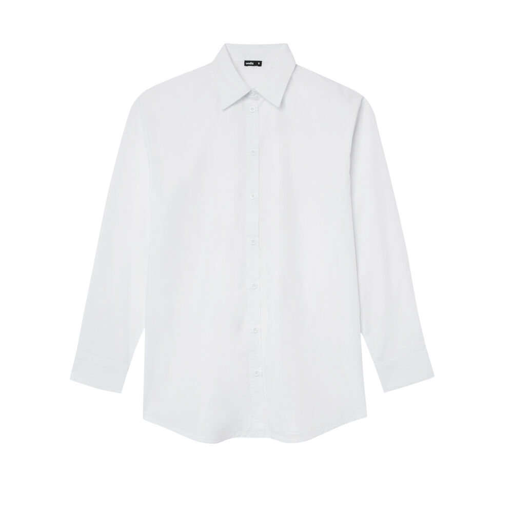 Chemise manches longues effet boyfriend - blanc blanc.