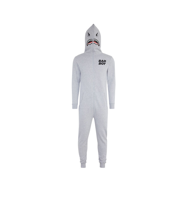 Combinaison à zip print requin combiz gris.