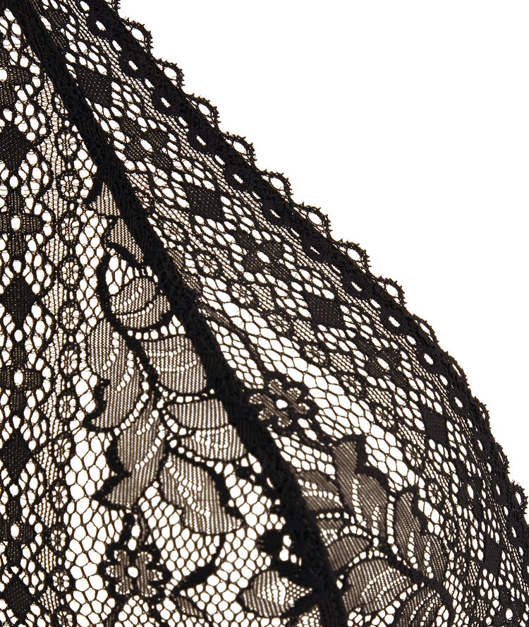 Brassière sans armatures en dentelle thrilliz noir.