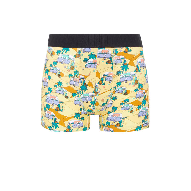 Boxer en coton imprimé crocodiles - lavande Boxer en coton imprimé crocodiles - lavande;