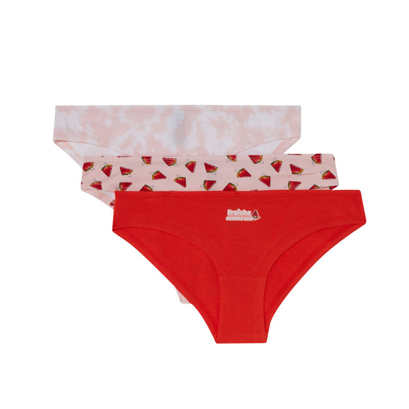 lot de 3 culottes pastèque addict - rose lot de 3 culottes pastèque addict - rose;