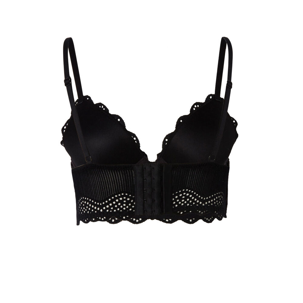 Soutien-gorge ampli bustier effet corset - noir noir.