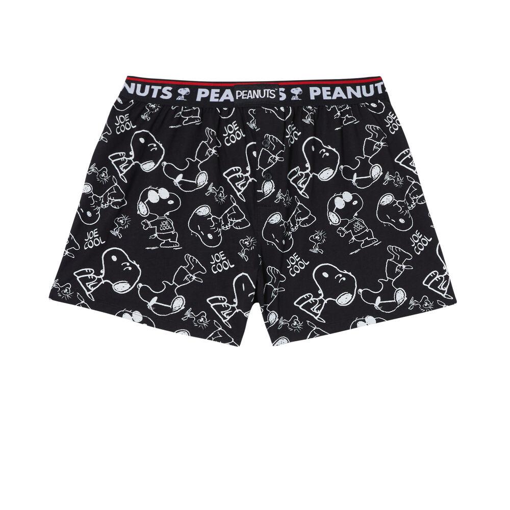 Boxer à motifs snoopy - noir noir.