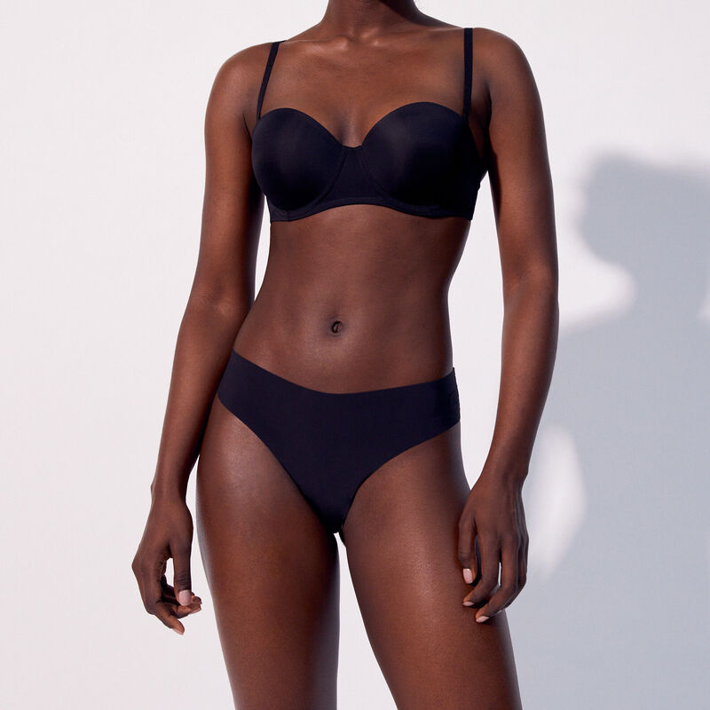 soutien-gorge bandeau en micro - noir soutien-gorge bandeau en micro - noir;