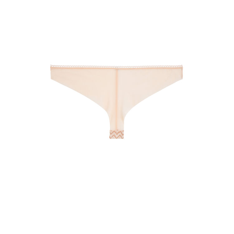 Tanga rose poudré lurexiz rose.