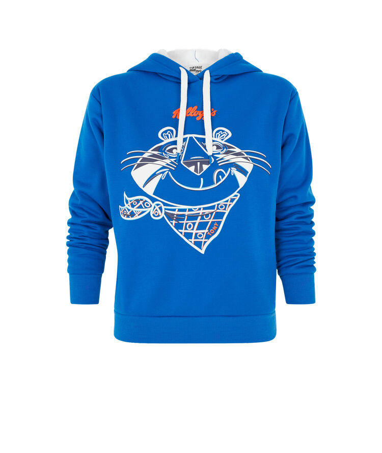 Sweat à capuches licence kellogg's tonyiz bleu roi.
